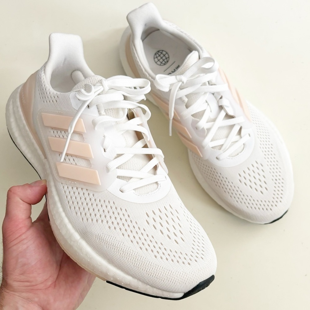 Adidas Women’s Pureboost 23 Running Shoes Size 10.5 White Pink